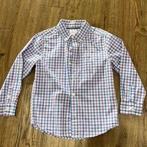 Gymboree Boys purple and blue checked dress shirt. Sz 5-6